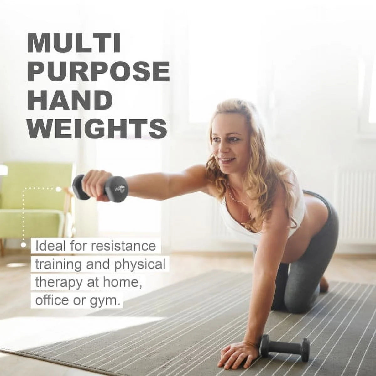 2Lb Neoprene Dumbbell Set - Black