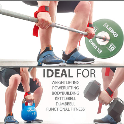 Lasso Lifting Wrist Straps for Cross Training - 770 lb Capacity - Hand Wraps for Olympic Weightlifting, Powerlifting, Bodybuilding, and Deadlifts - Durable Cotton Construction