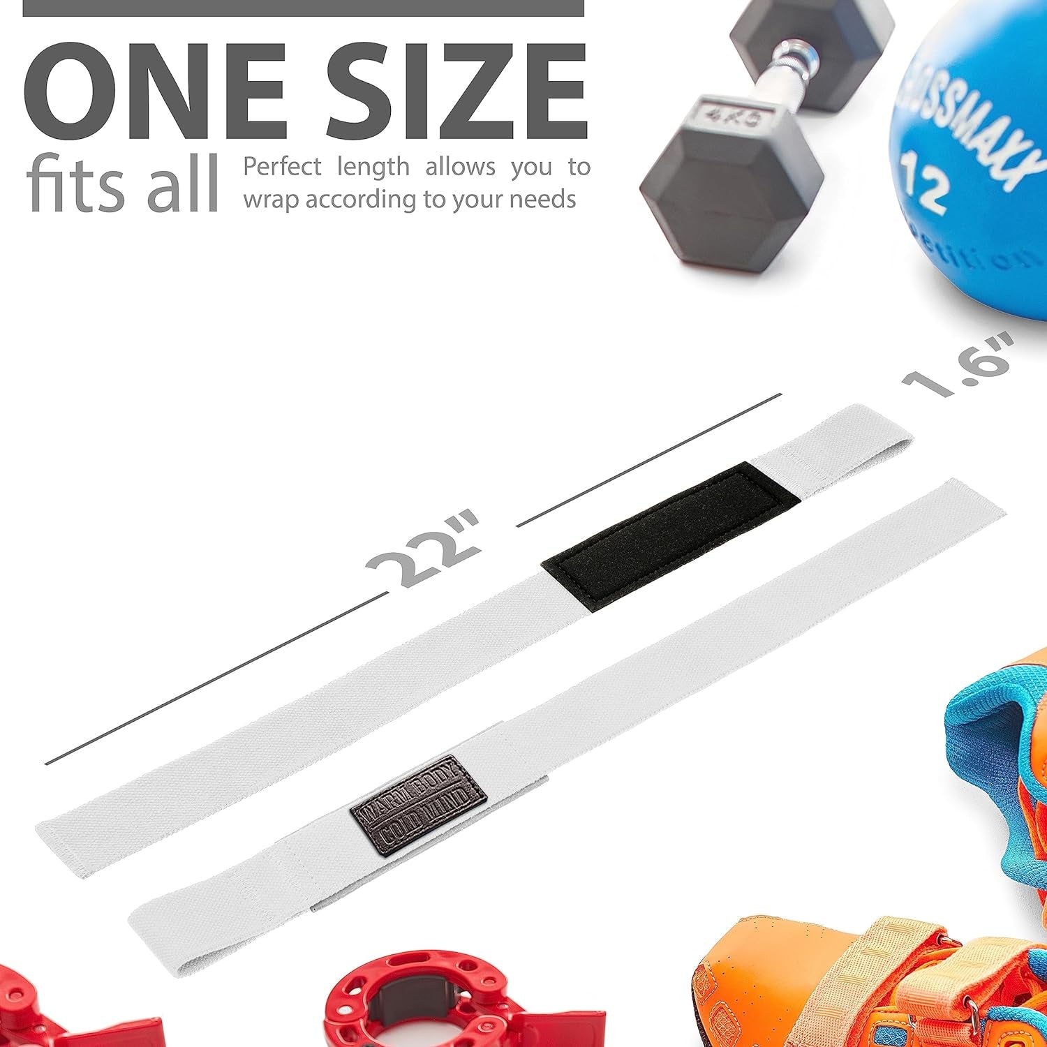 Lasso Lifting Wrist Straps for Cross Training - 770 lb Capacity - Hand Wraps for Olympic Weightlifting, Powerlifting, Bodybuilding, and Deadlifts - Durable Cotton Construction