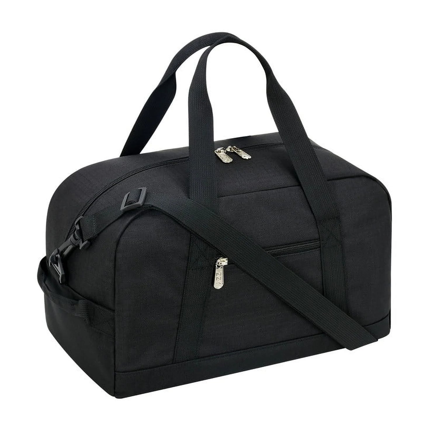 14-Inch Black Mini Duffel Bag for Travel and Gym, Durable Polyester Construction