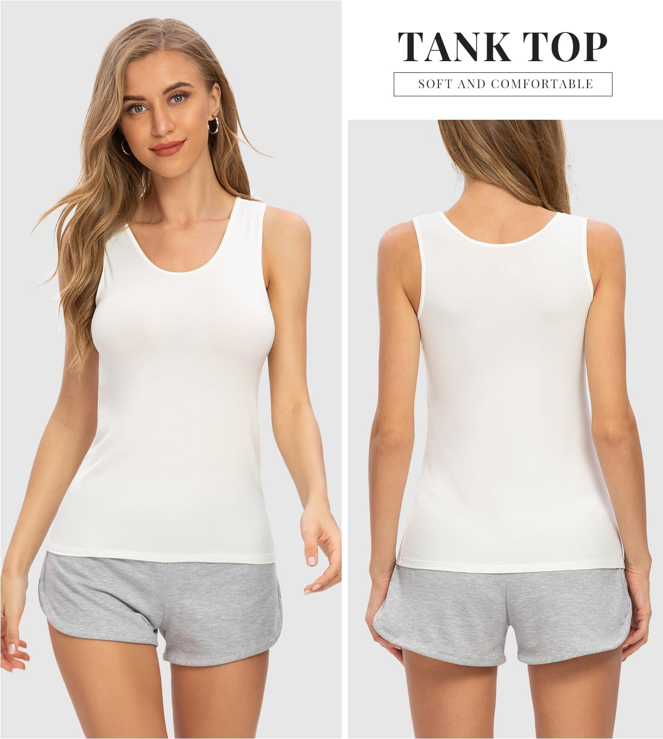 Women's 4-Piece Basic Sleeveless Tank Top Set for Layering